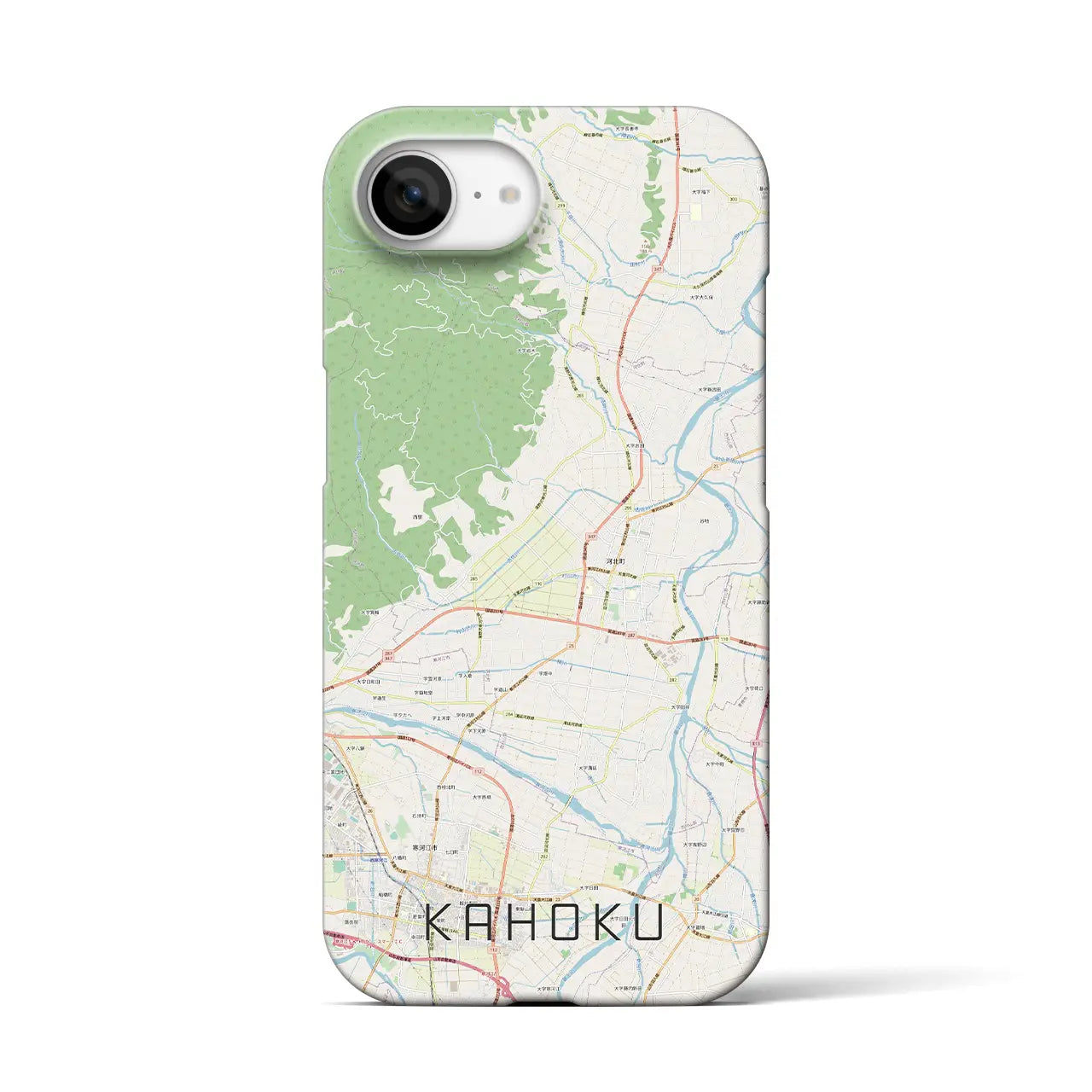 【河北(山形県)】地図柄iPhoneケース(バックカバータイプ)