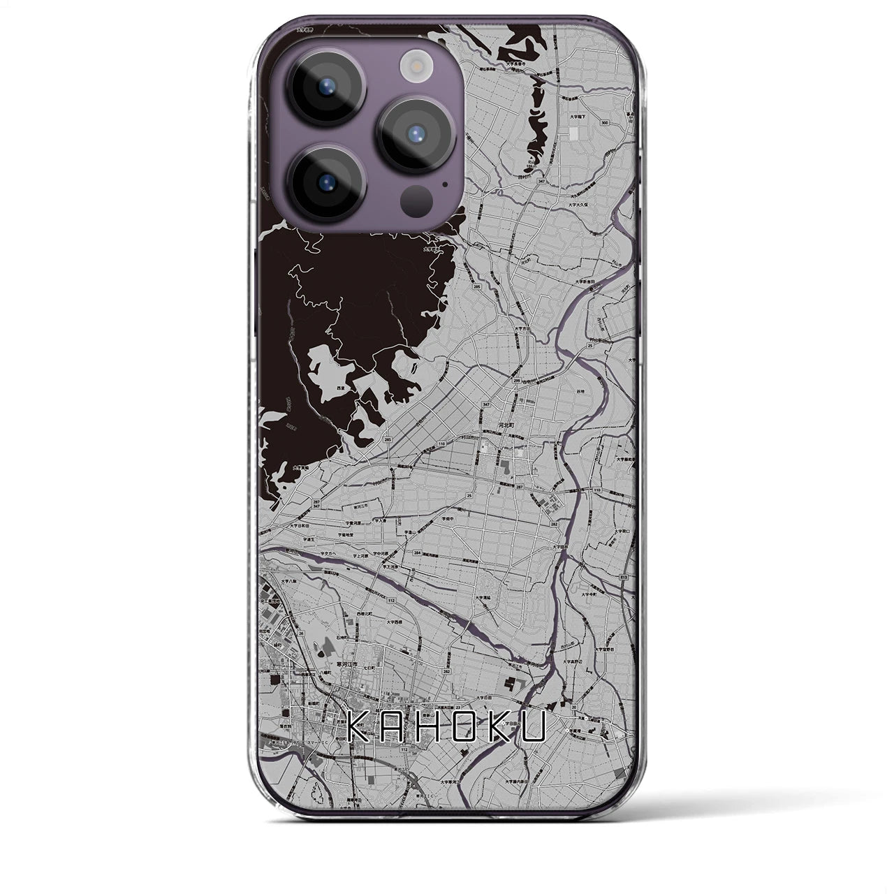 【河北(山形県)】地図柄iPhoneケース(クリアタイプ)