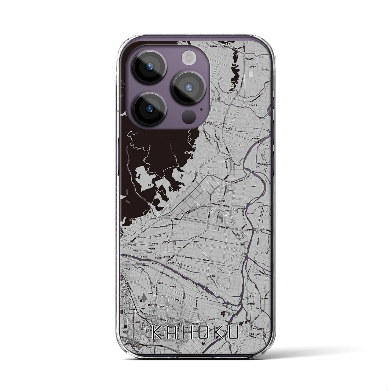 【河北(山形県)】地図柄iPhoneケース(クリアタイプ)