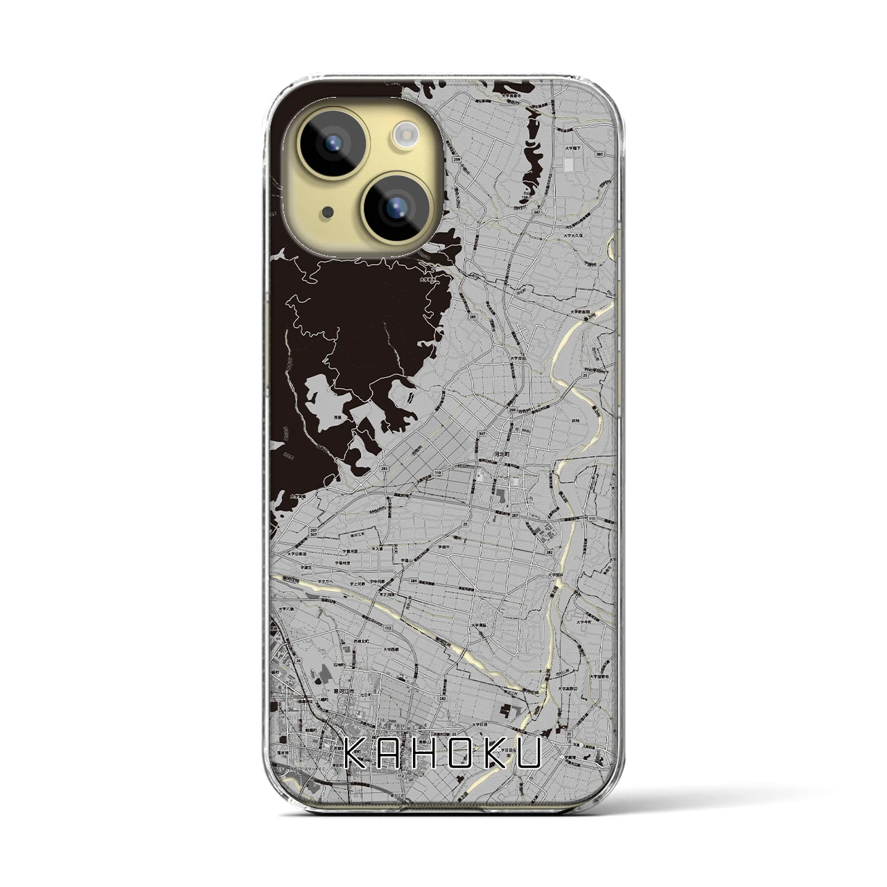 【河北(山形県)】地図柄iPhoneケース(クリアタイプ)