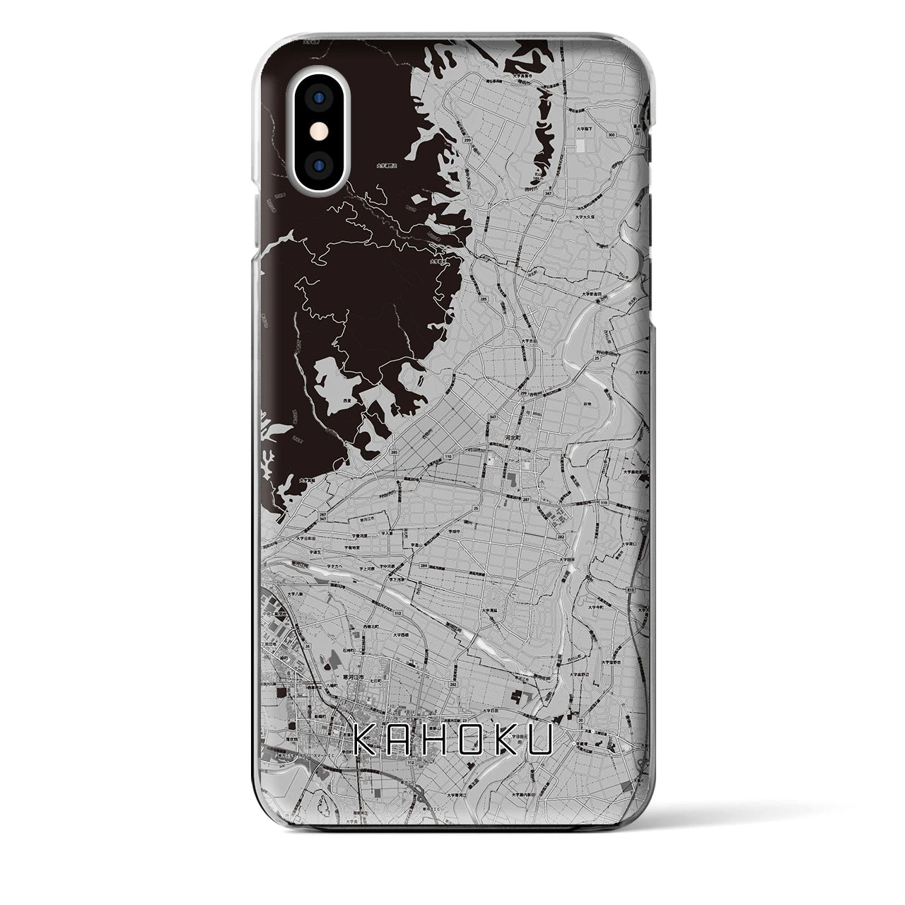 【河北(山形県)】地図柄iPhoneケース(クリアタイプ)