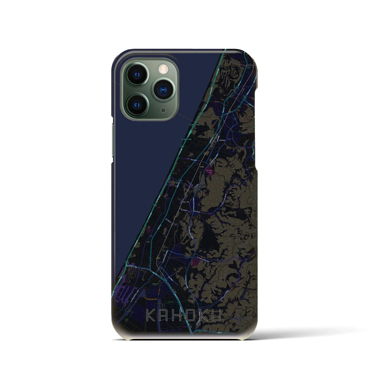 【かほく(石川県)】地図柄iPhoneケース(バックカバータイプ)