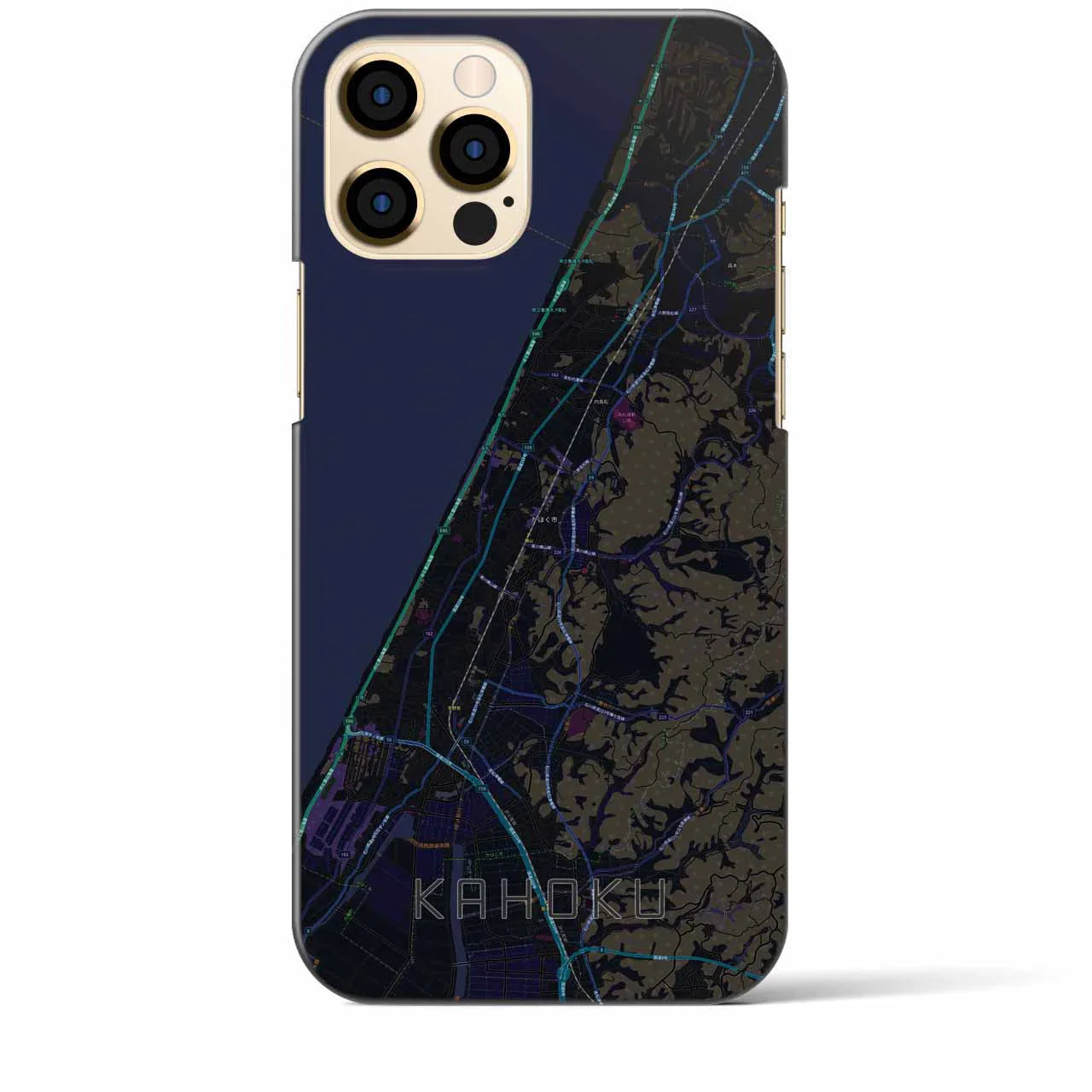 【かほく(石川県)】地図柄iPhoneケース(バックカバータイプ)