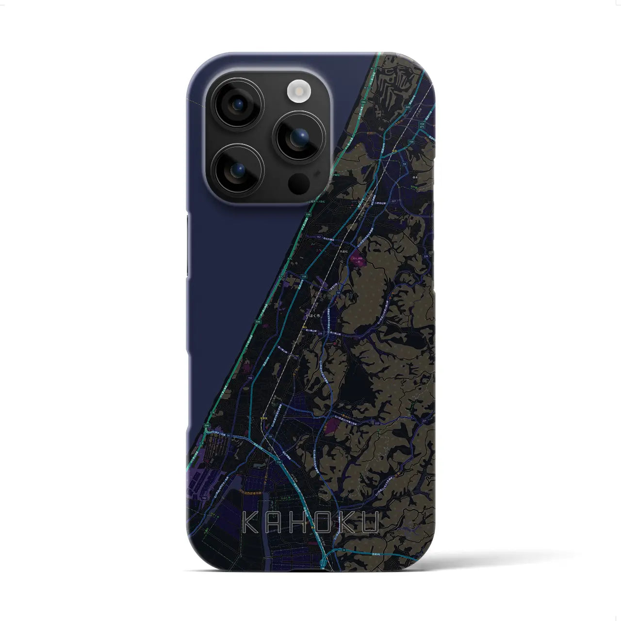 【かほく(石川県)】地図柄iPhoneケース(バックカバータイプ)