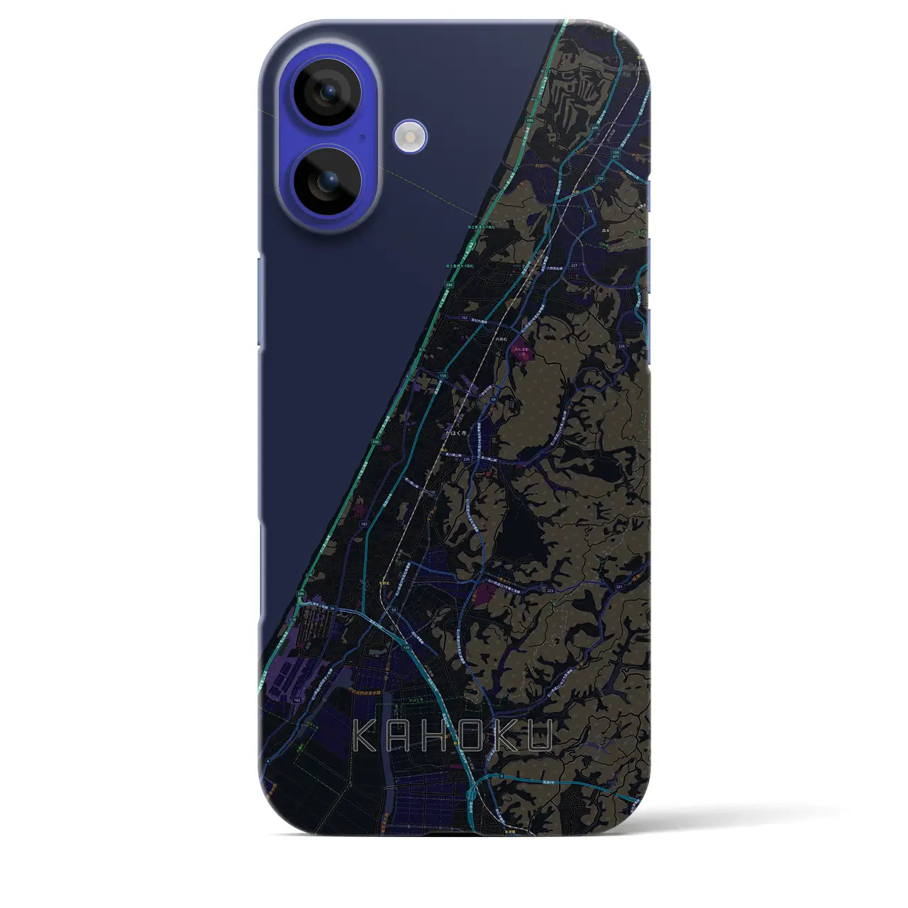 【かほく(石川県)】地図柄iPhoneケース(バックカバータイプ)