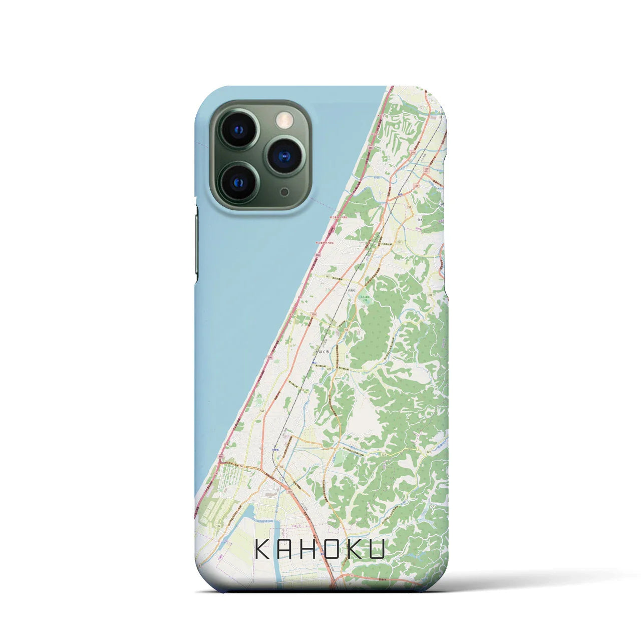 【かほく(石川県)】地図柄iPhoneケース(バックカバータイプ)