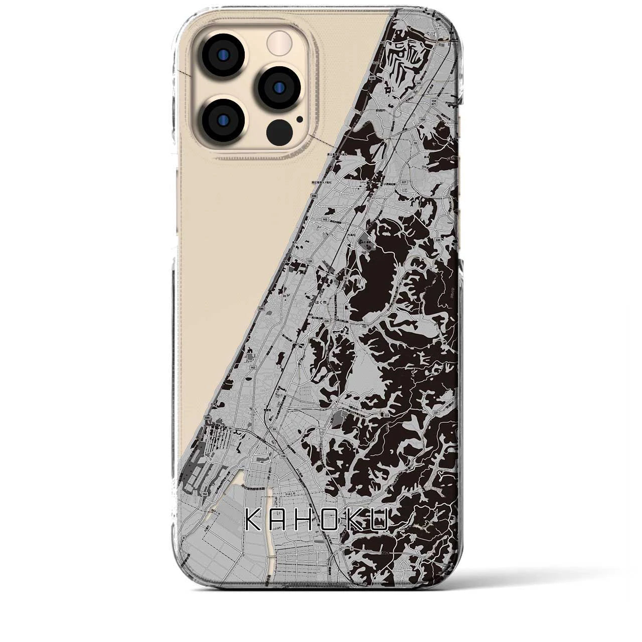 【かほく(石川県)】地図柄iPhoneケース(クリアタイプ)