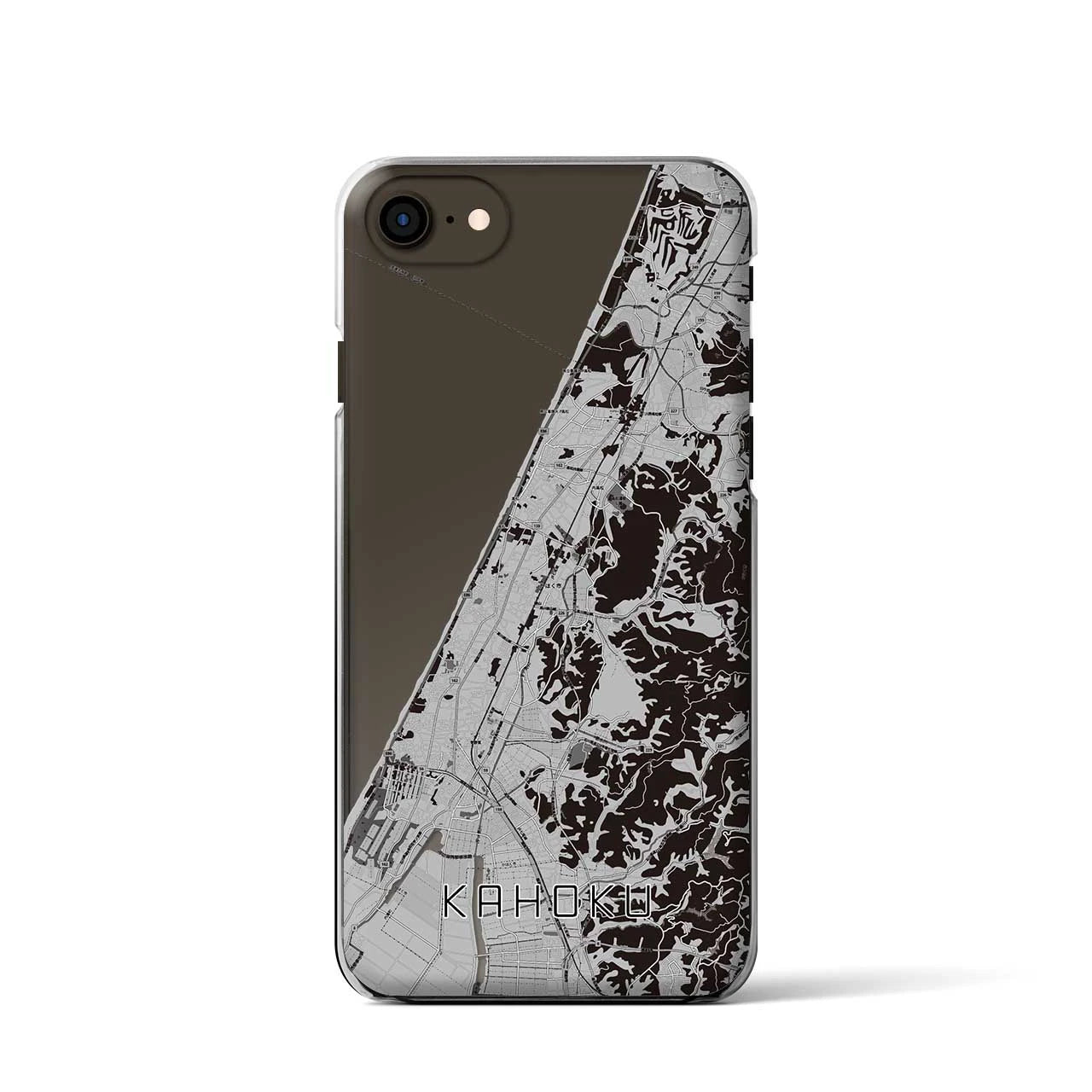 【かほく(石川県)】地図柄iPhoneケース(クリアタイプ)