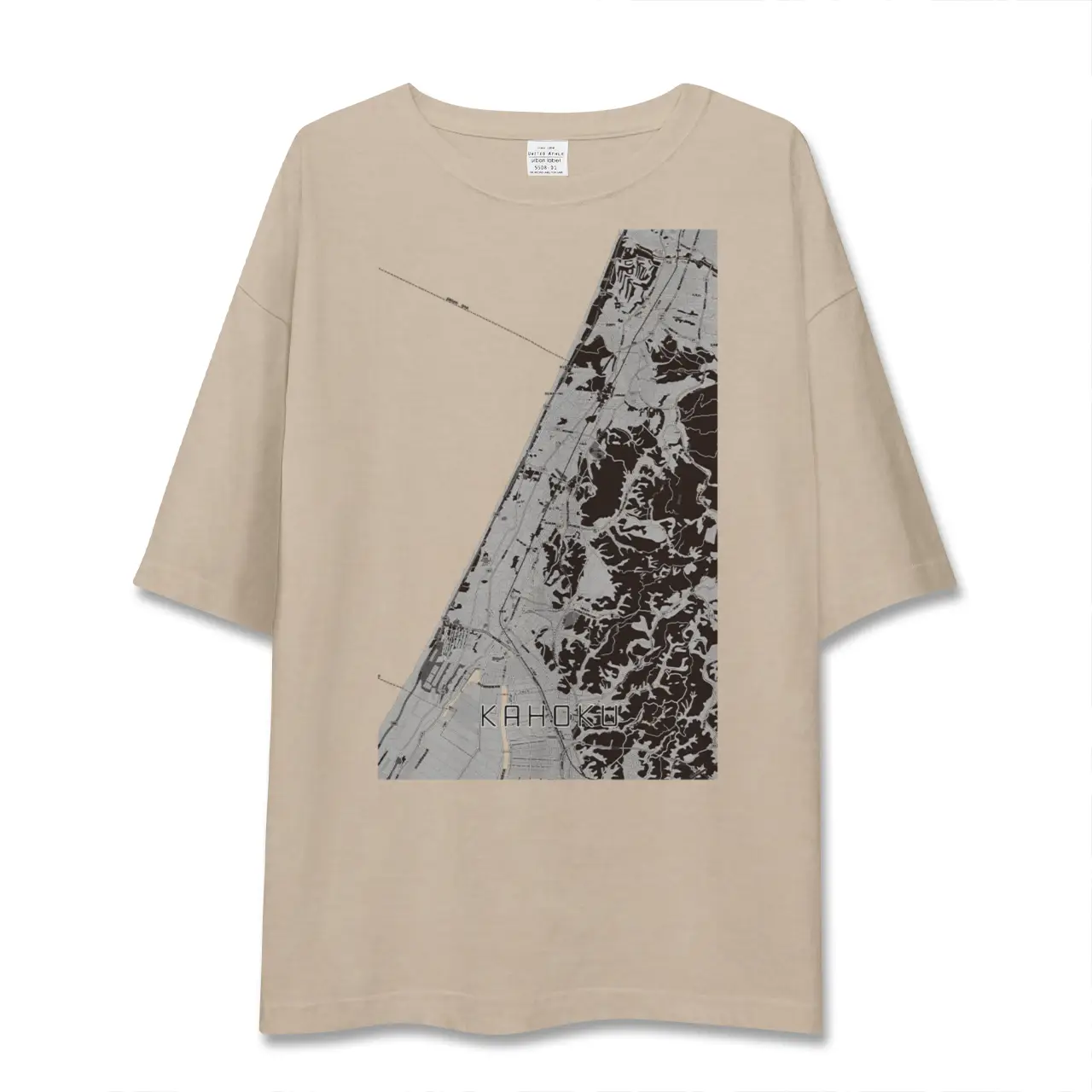 【かほく(石川県)】地図柄ビッグシルエットTシャツ