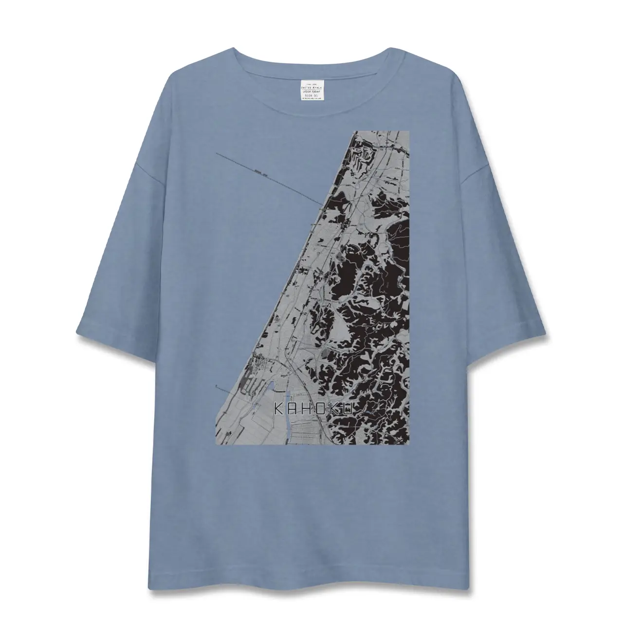 【かほく(石川県)】地図柄ビッグシルエットTシャツ