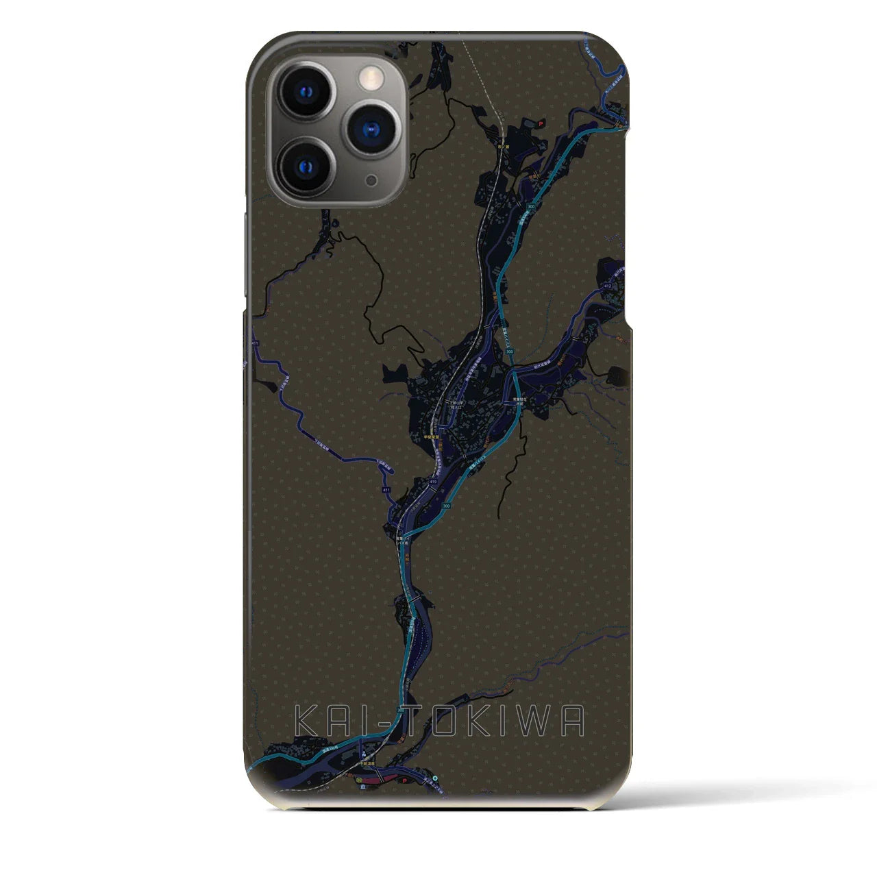 【甲斐常葉(山梨県)】地図柄iPhoneケース(バックカバータイプ)