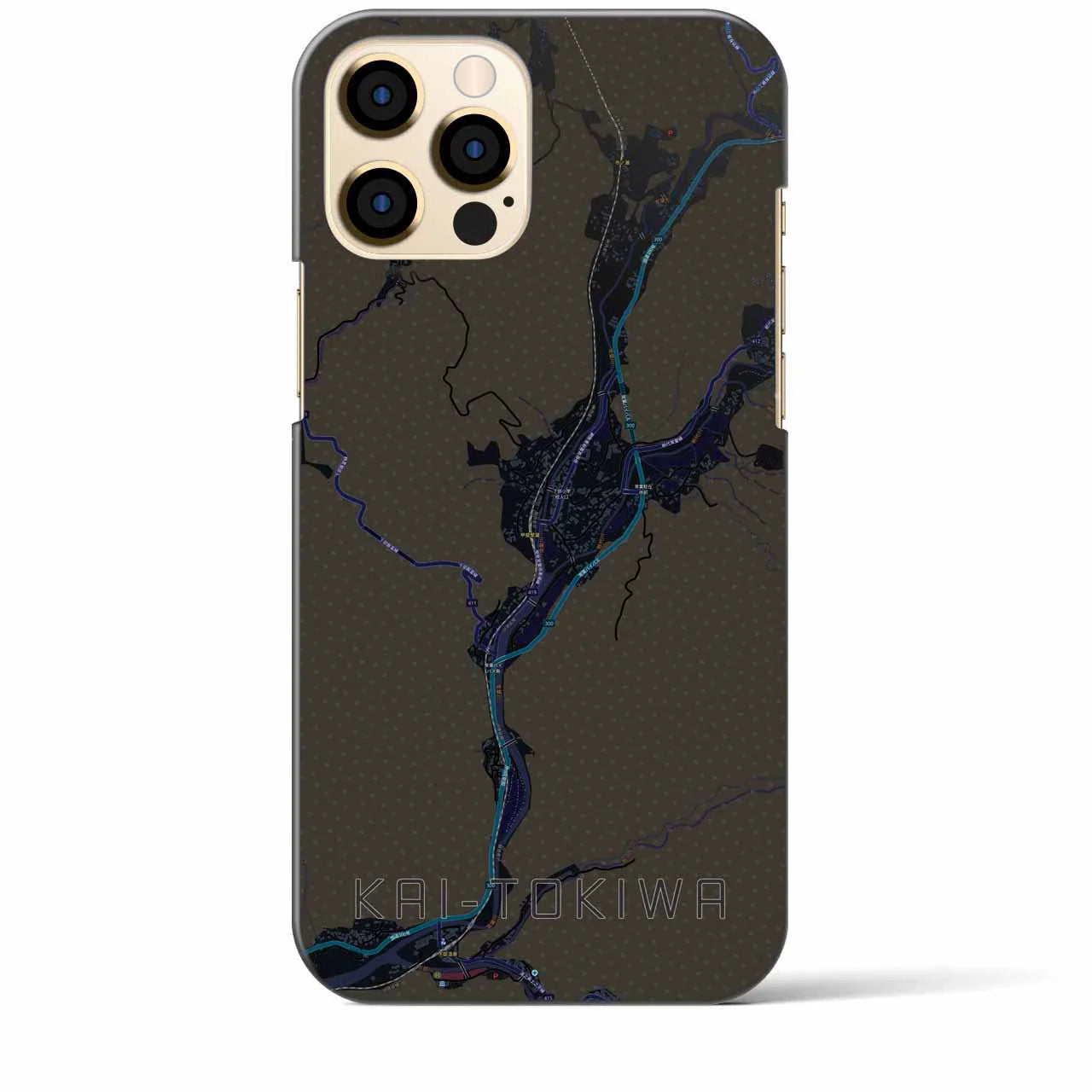【甲斐常葉(山梨県)】地図柄iPhoneケース(バックカバータイプ)