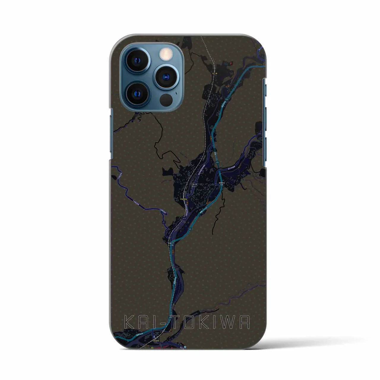 【甲斐常葉(山梨県)】地図柄iPhoneケース(バックカバータイプ)