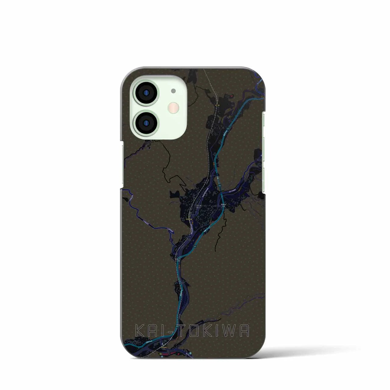 【甲斐常葉(山梨県)】地図柄iPhoneケース(バックカバータイプ)
