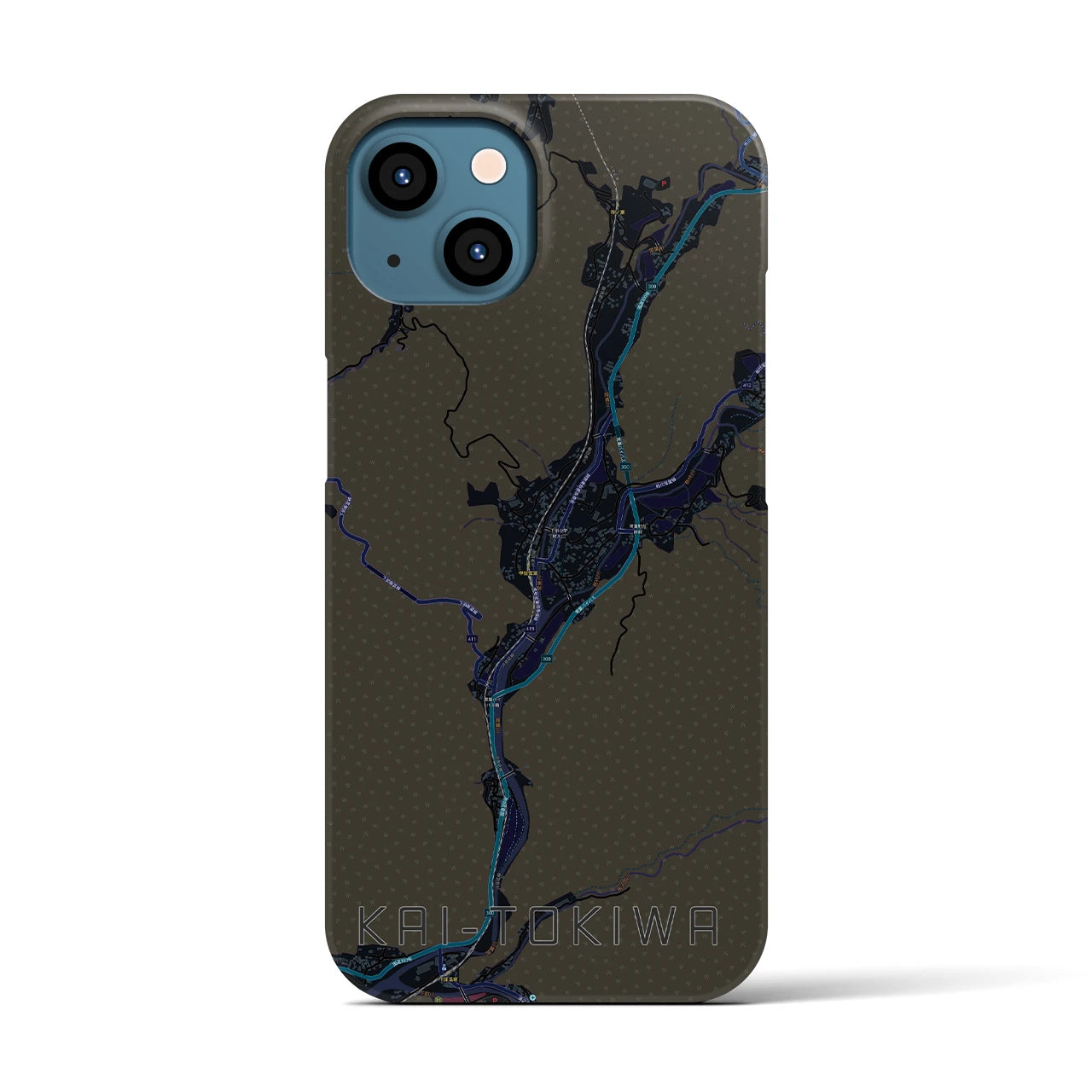 【甲斐常葉(山梨県)】地図柄iPhoneケース(バックカバータイプ)