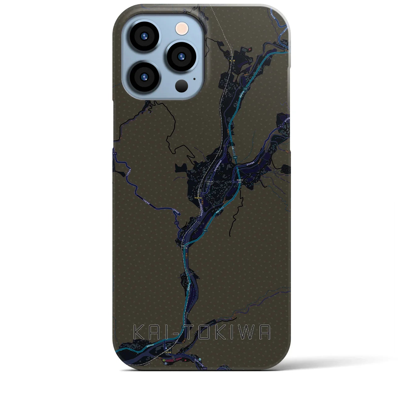 【甲斐常葉(山梨県)】地図柄iPhoneケース(バックカバータイプ)