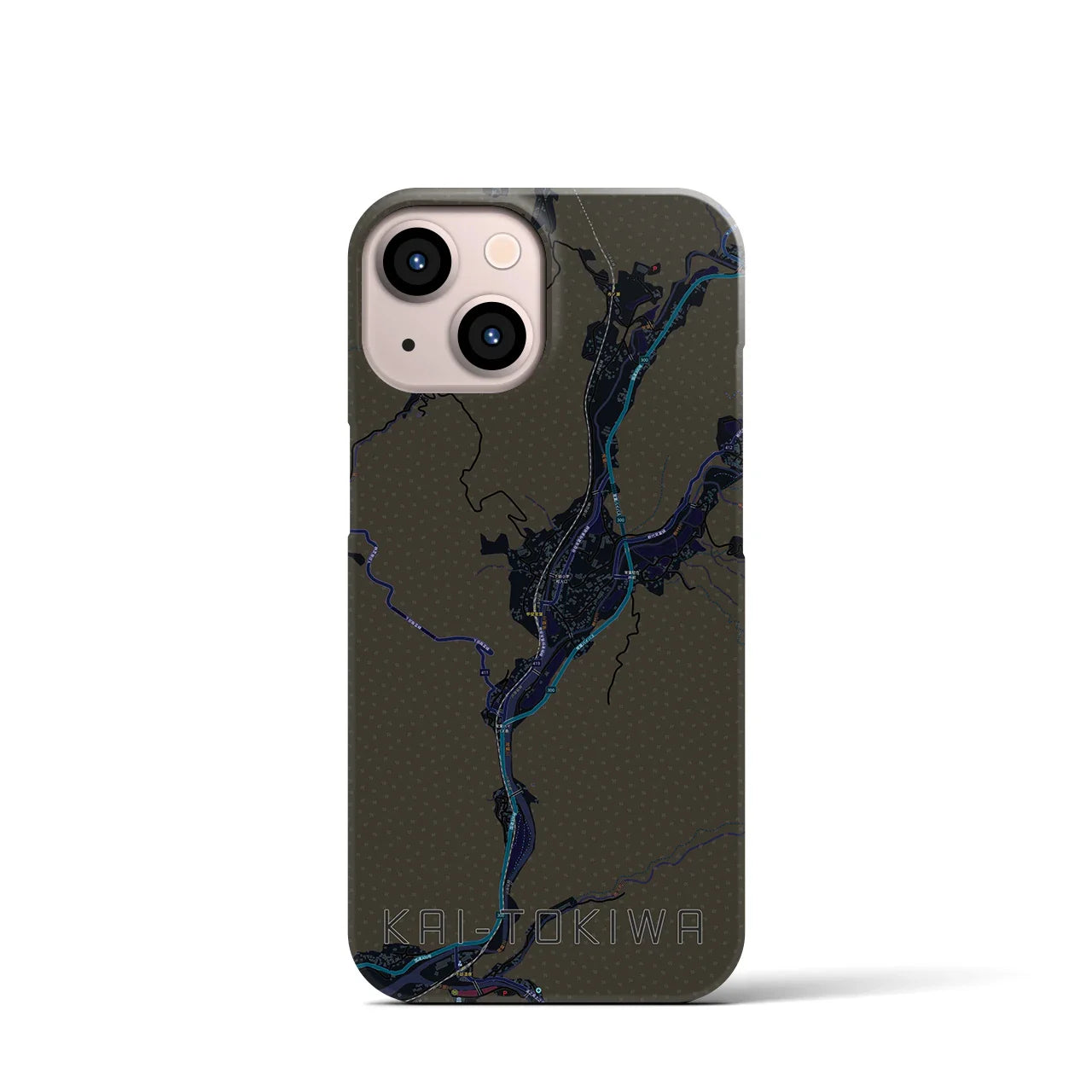 【甲斐常葉(山梨県)】地図柄iPhoneケース(バックカバータイプ)
