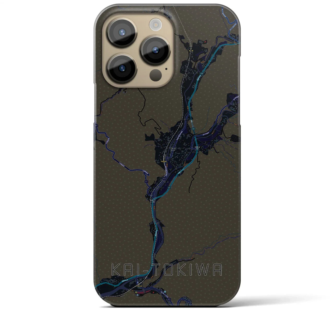 【甲斐常葉(山梨県)】地図柄iPhoneケース(バックカバータイプ)