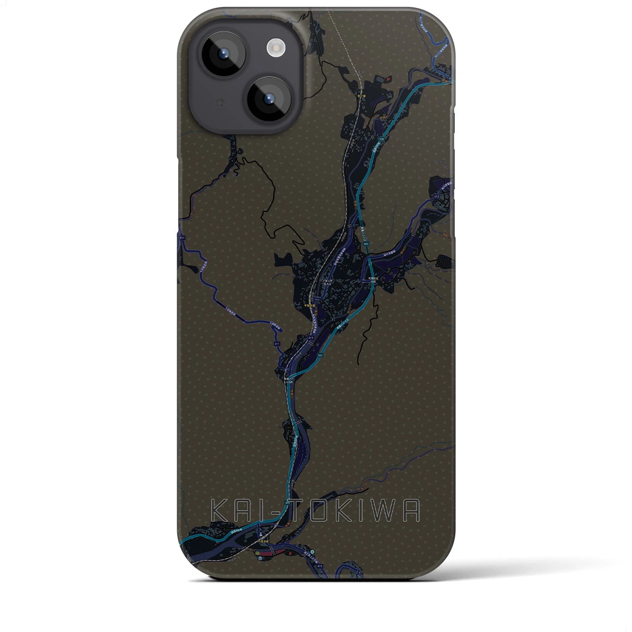 【甲斐常葉(山梨県)】地図柄iPhoneケース(バックカバータイプ)