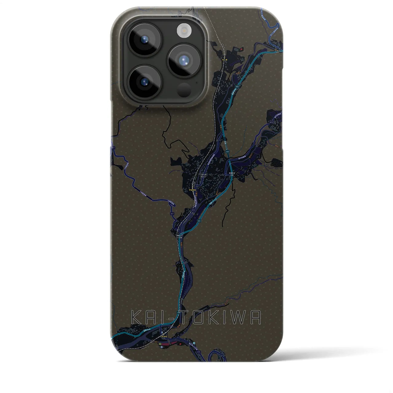 【甲斐常葉(山梨県)】地図柄iPhoneケース(バックカバータイプ)