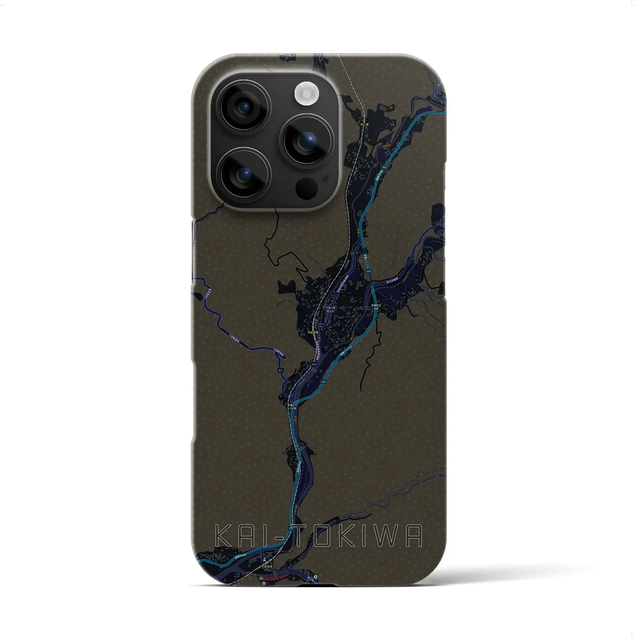 【甲斐常葉(山梨県)】地図柄iPhoneケース(バックカバータイプ)