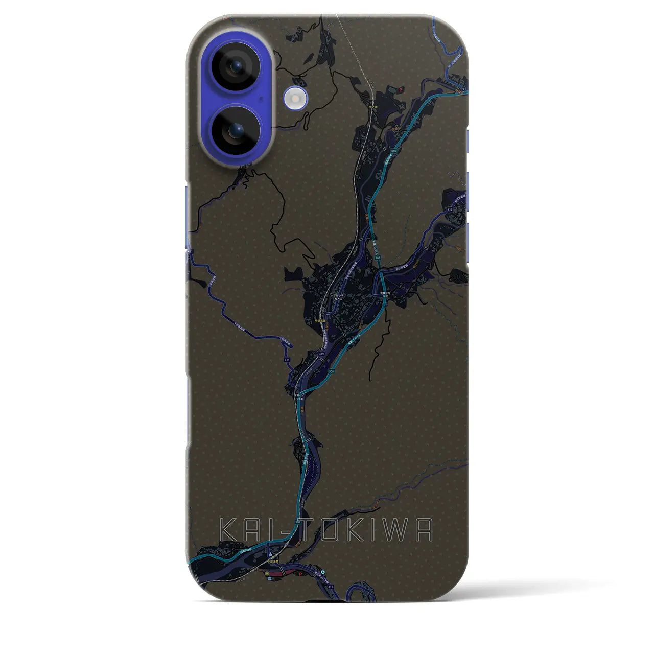 【甲斐常葉(山梨県)】地図柄iPhoneケース(バックカバータイプ)