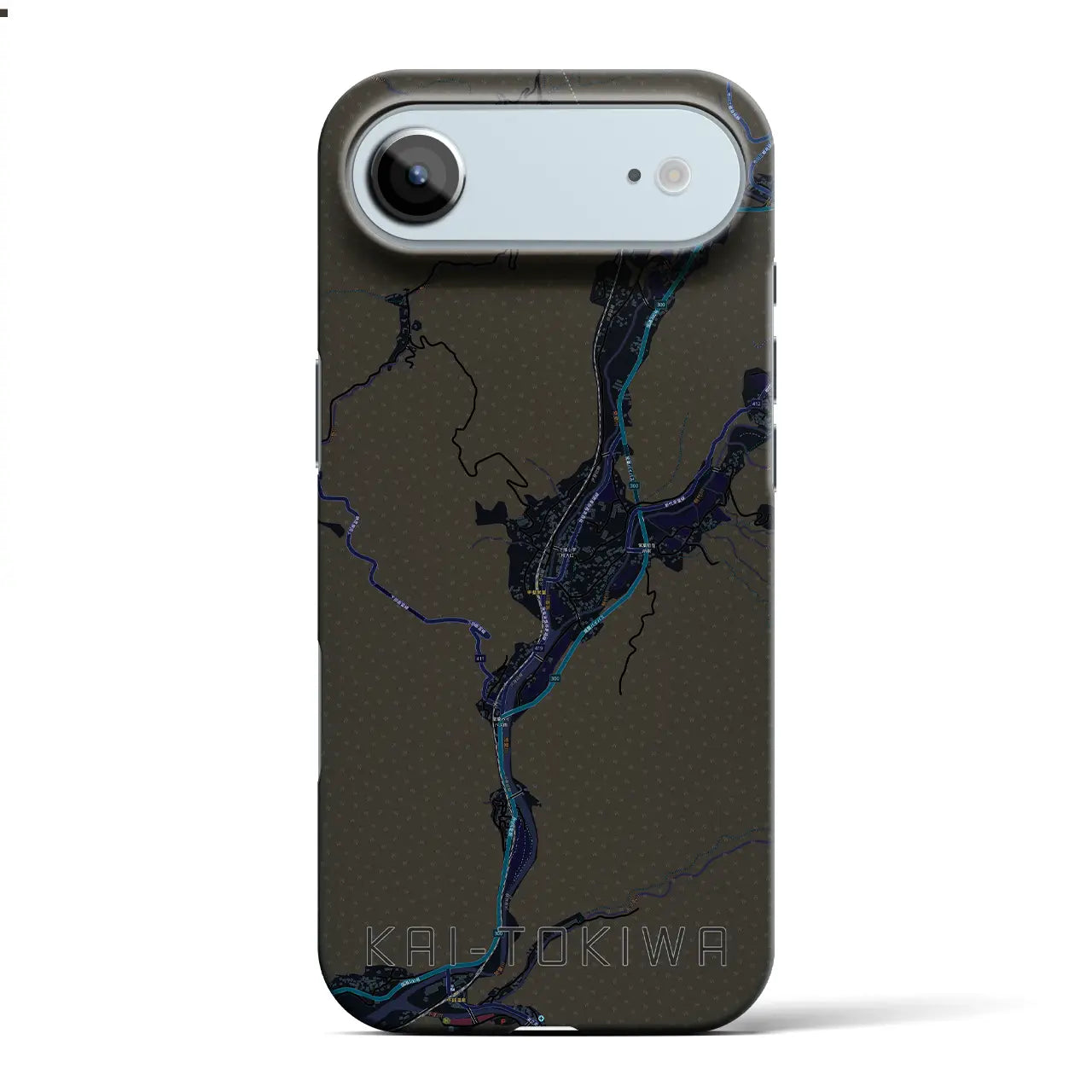 【甲斐常葉(山梨県)】地図柄iPhoneケース(バックカバータイプ)