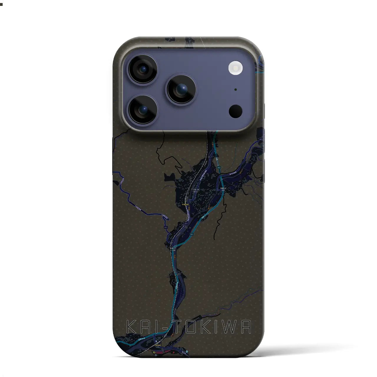 【甲斐常葉(山梨県)】地図柄iPhoneケース(バックカバータイプ)