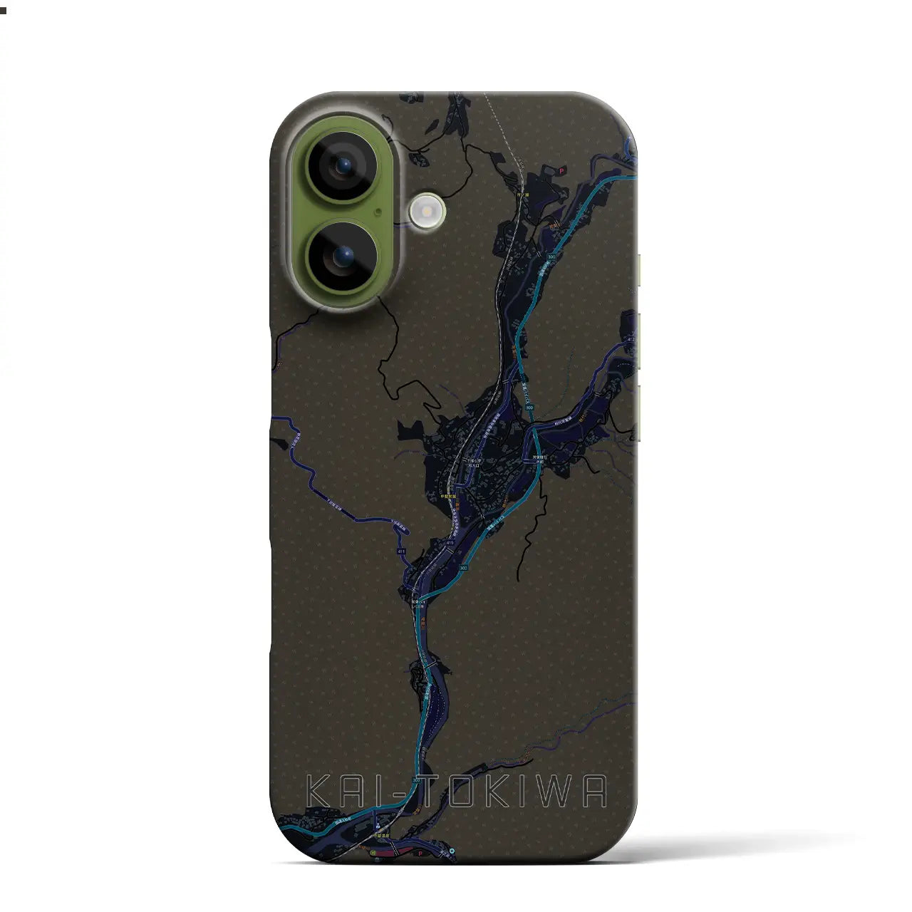 【甲斐常葉(山梨県)】地図柄iPhoneケース(バックカバータイプ)