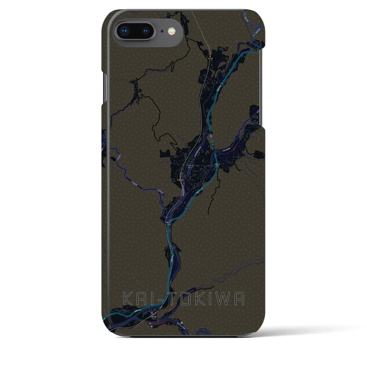 【甲斐常葉(山梨県)】地図柄iPhoneケース(バックカバータイプ)