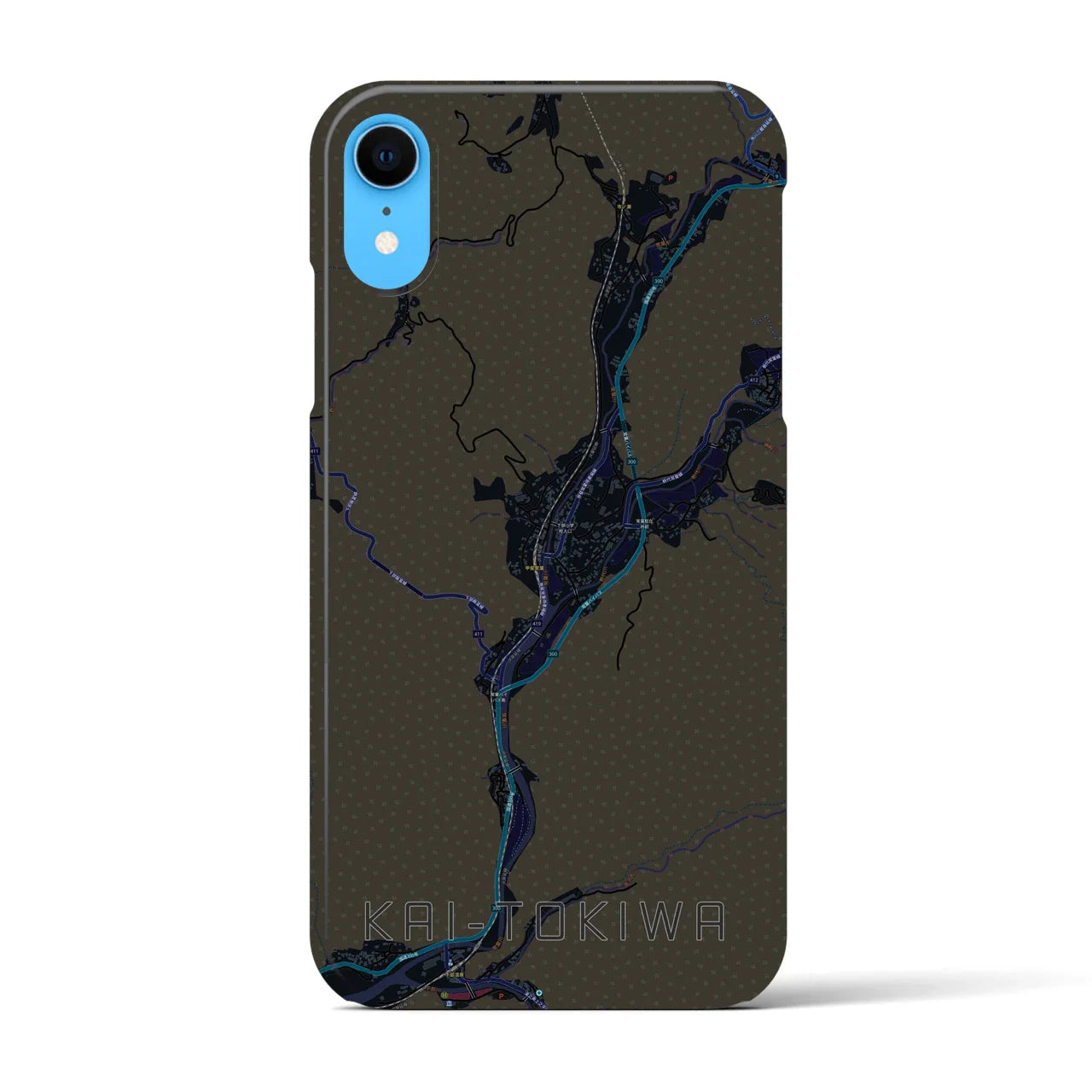 【甲斐常葉(山梨県)】地図柄iPhoneケース(バックカバータイプ)