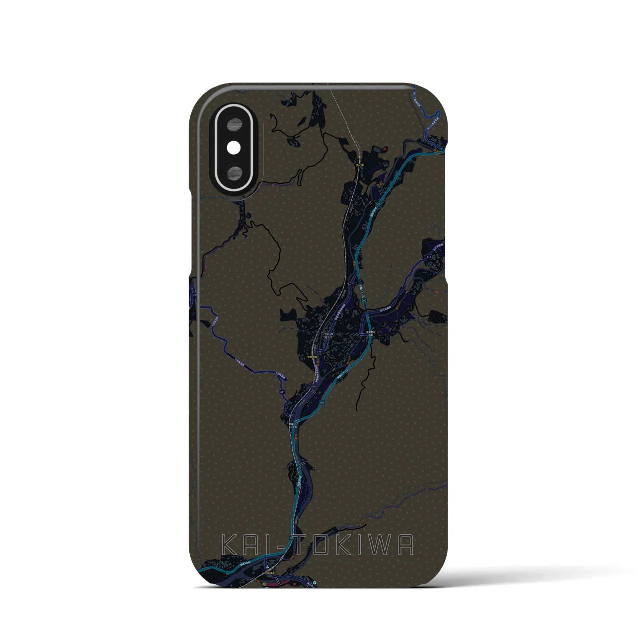 【甲斐常葉(山梨県)】地図柄iPhoneケース(バックカバータイプ)