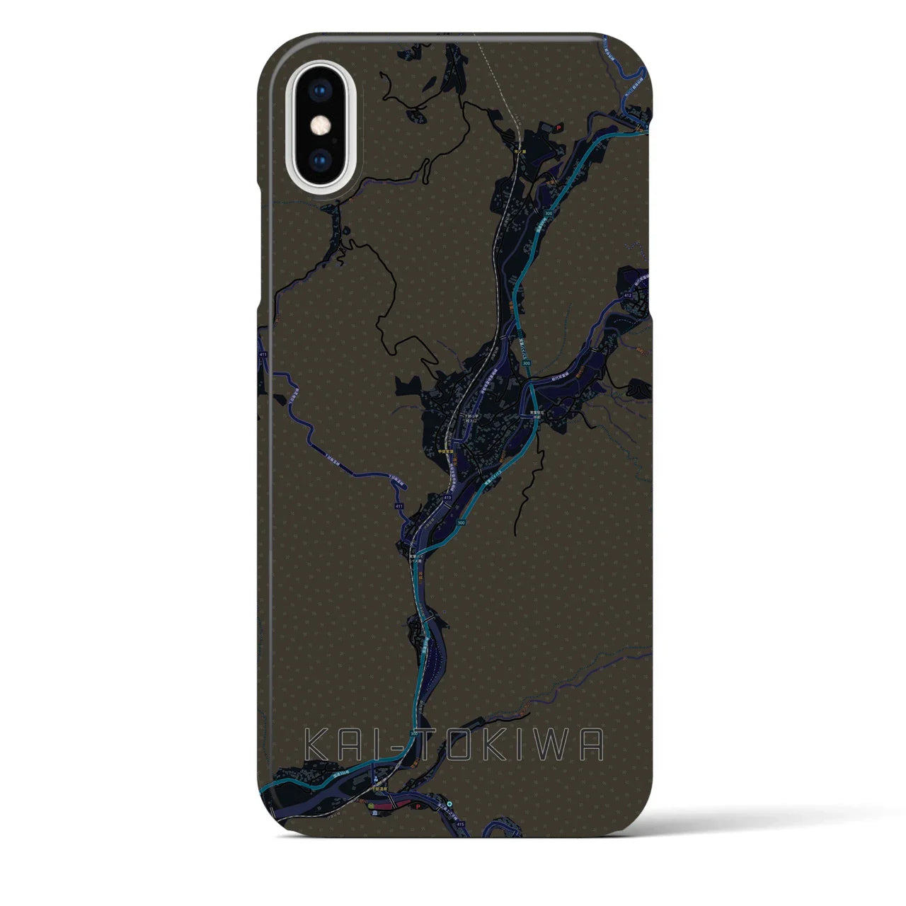 【甲斐常葉(山梨県)】地図柄iPhoneケース(バックカバータイプ)
