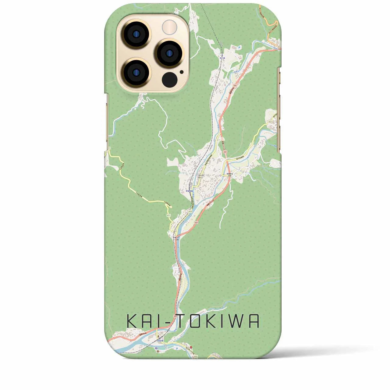 【甲斐常葉(山梨県)】地図柄iPhoneケース(バックカバータイプ)
