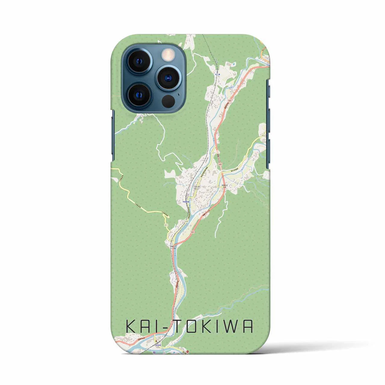 【甲斐常葉(山梨県)】地図柄iPhoneケース(バックカバータイプ)