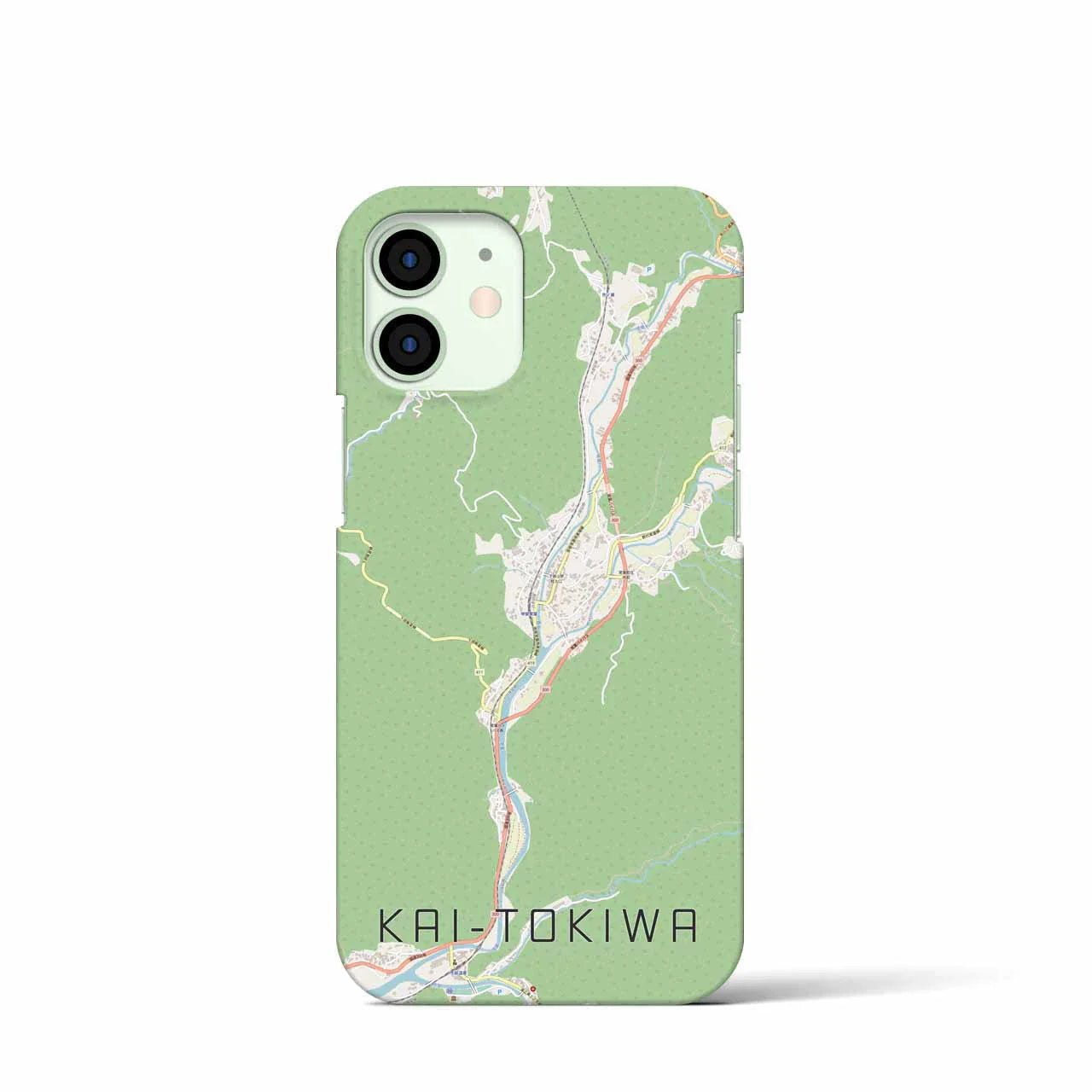 【甲斐常葉(山梨県)】地図柄iPhoneケース(バックカバータイプ)