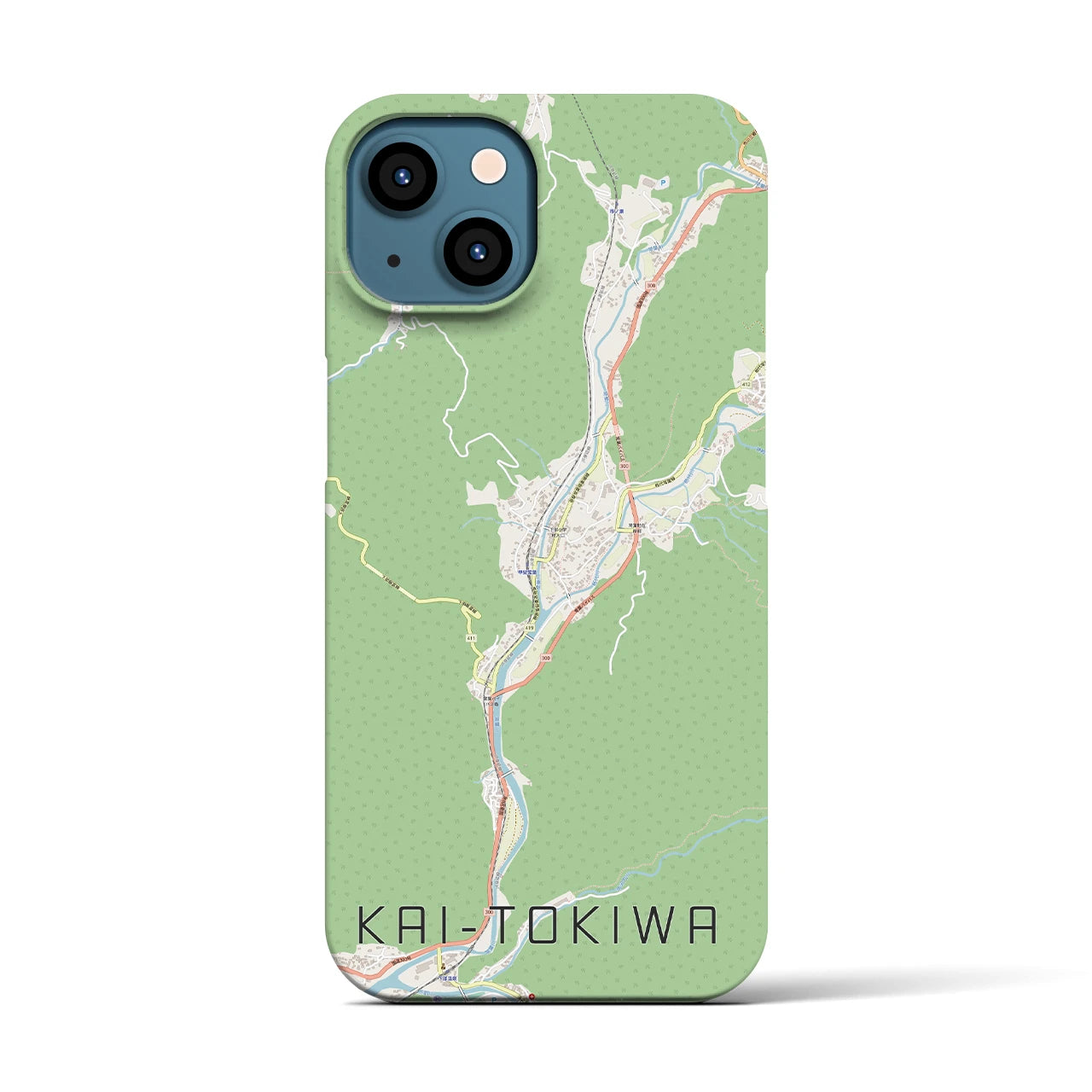 【甲斐常葉(山梨県)】地図柄iPhoneケース(バックカバータイプ)