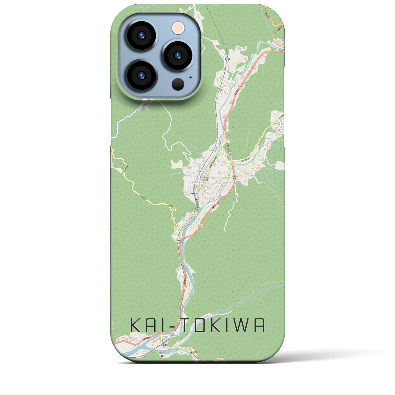 【甲斐常葉(山梨県)】地図柄iPhoneケース(バックカバータイプ)