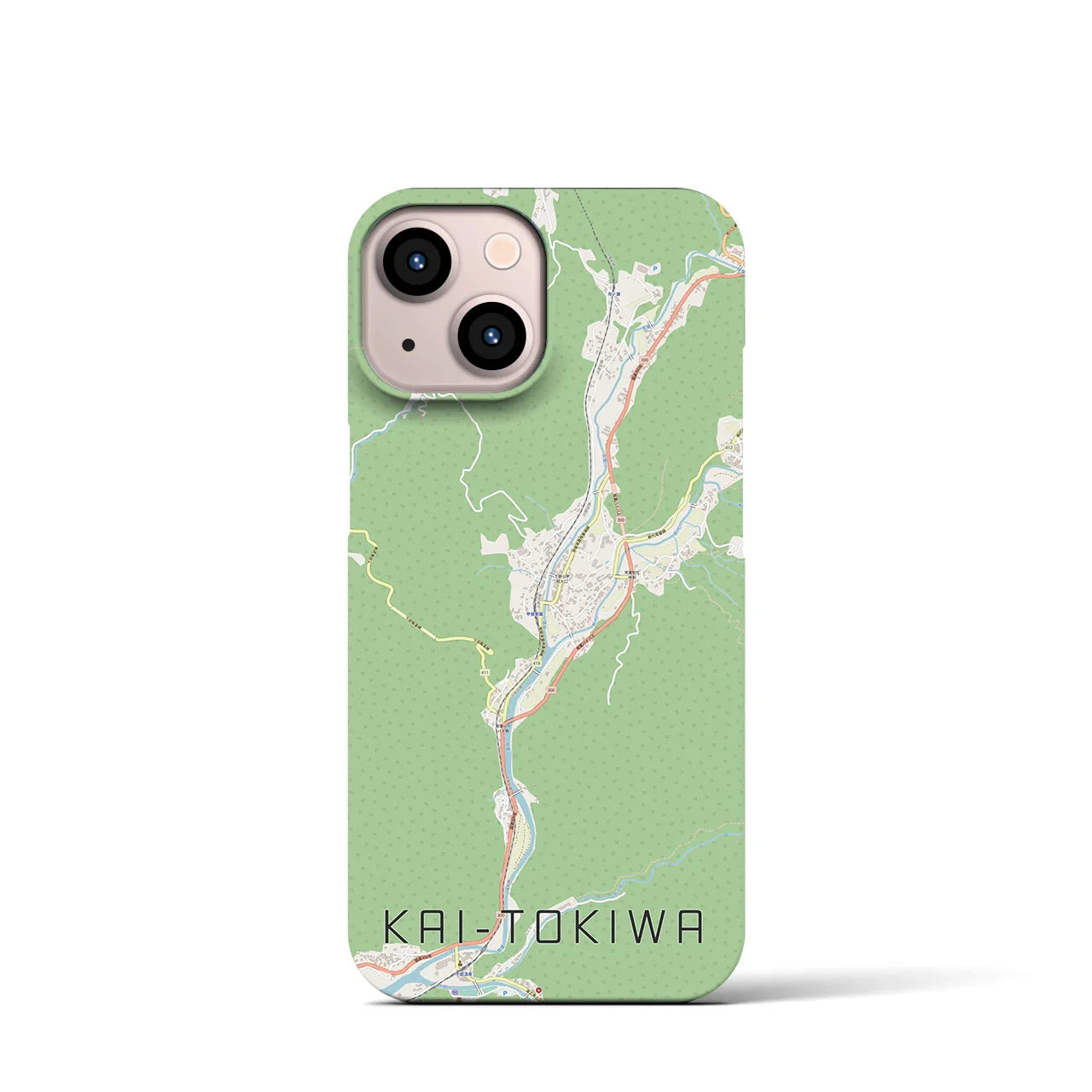【甲斐常葉(山梨県)】地図柄iPhoneケース(バックカバータイプ)