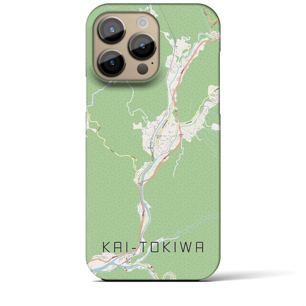 【甲斐常葉(山梨県)】地図柄iPhoneケース(バックカバータイプ)