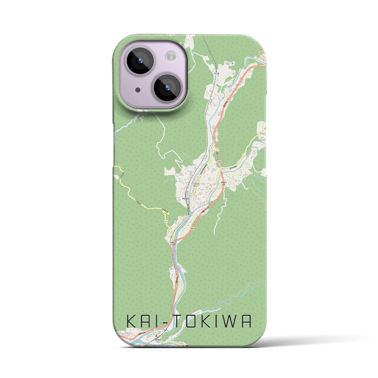 【甲斐常葉(山梨県)】地図柄iPhoneケース(バックカバータイプ)