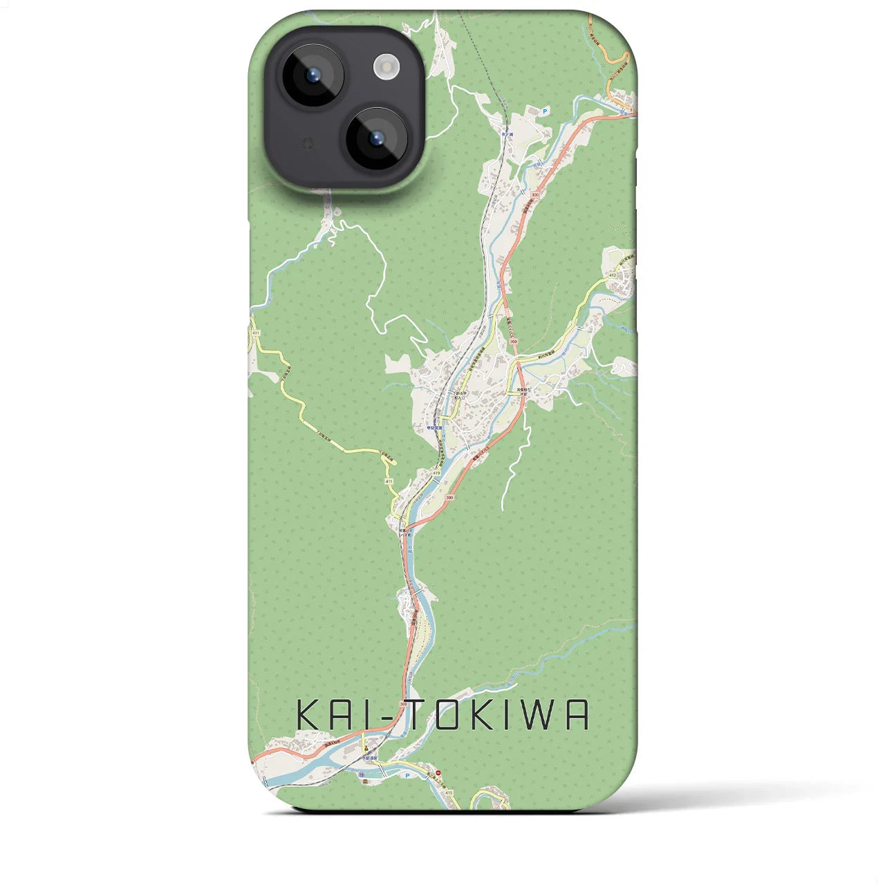 【甲斐常葉(山梨県)】地図柄iPhoneケース(バックカバータイプ)