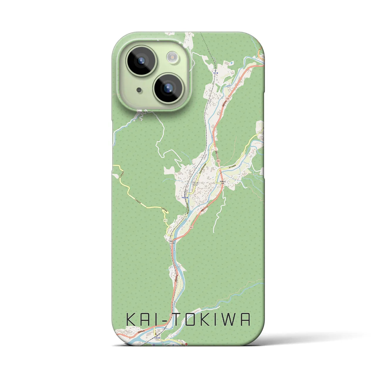 【甲斐常葉(山梨県)】地図柄iPhoneケース(バックカバータイプ)