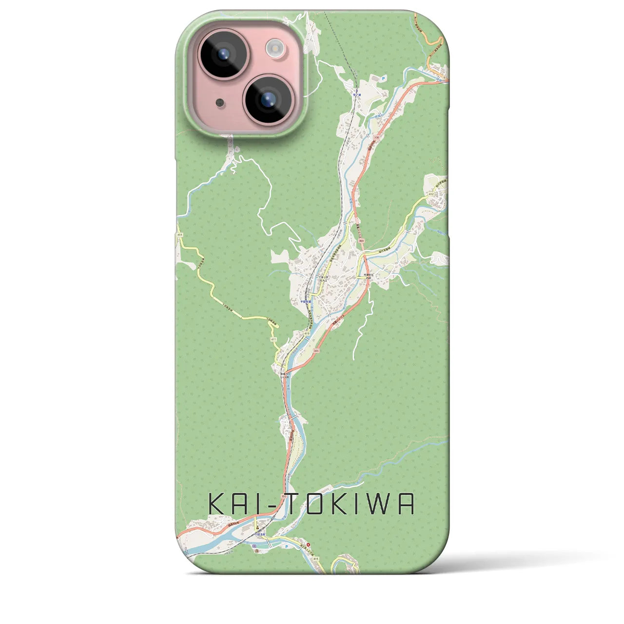 【甲斐常葉(山梨県)】地図柄iPhoneケース(バックカバータイプ)