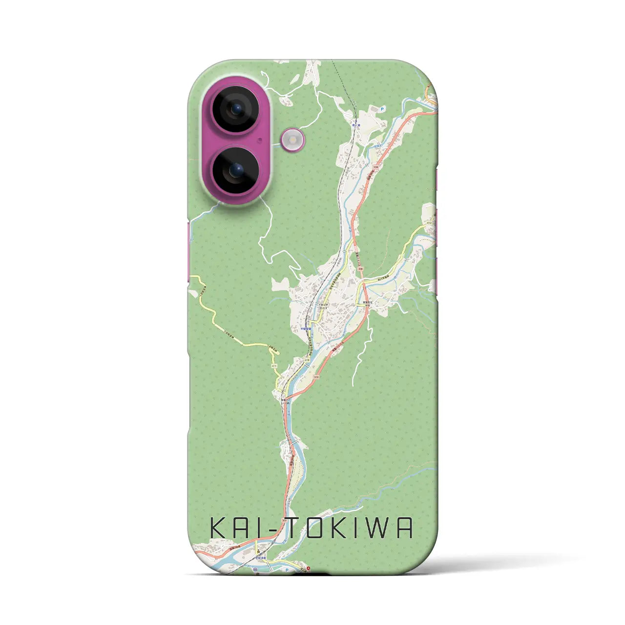 【甲斐常葉(山梨県)】地図柄iPhoneケース(バックカバータイプ)