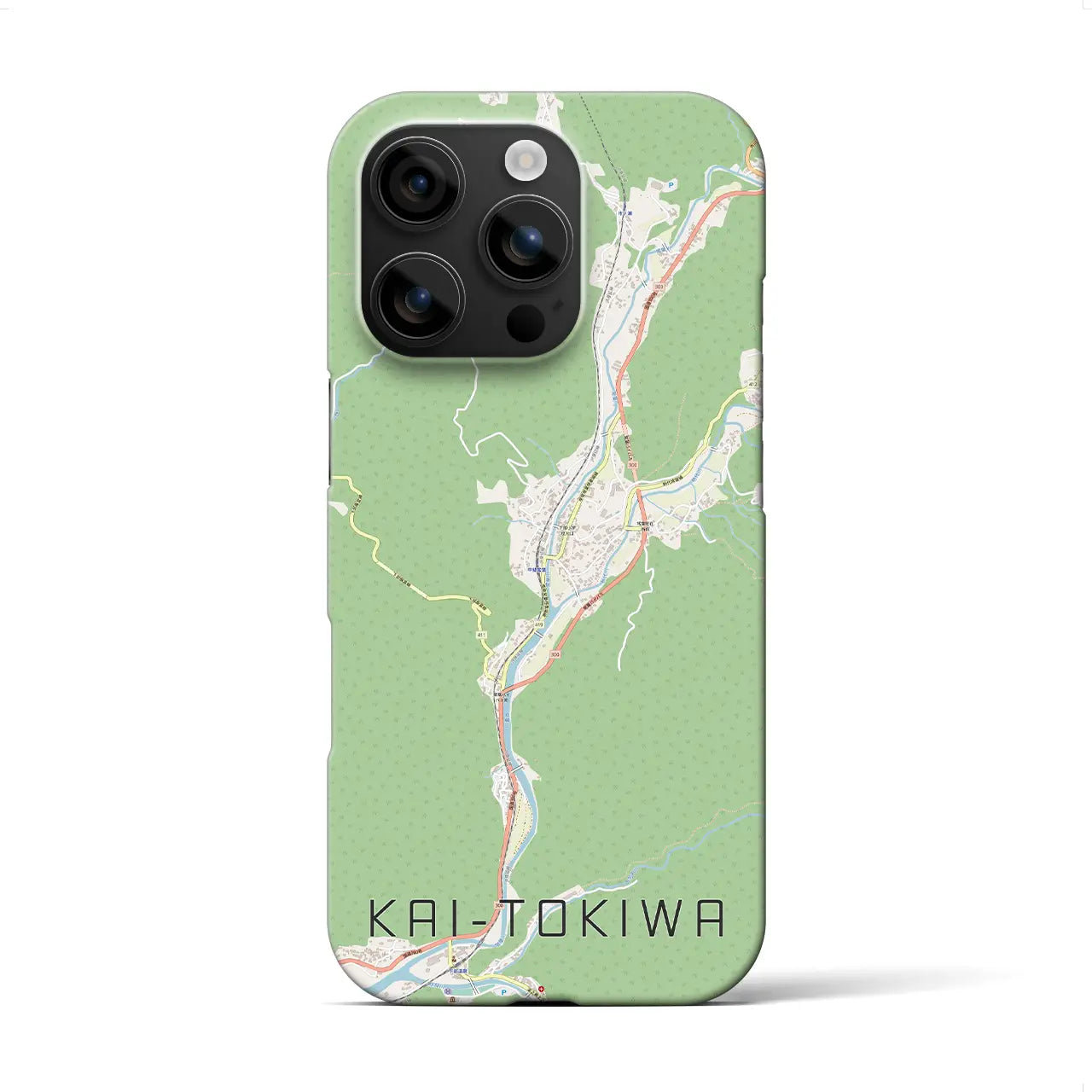 【甲斐常葉(山梨県)】地図柄iPhoneケース(バックカバータイプ)