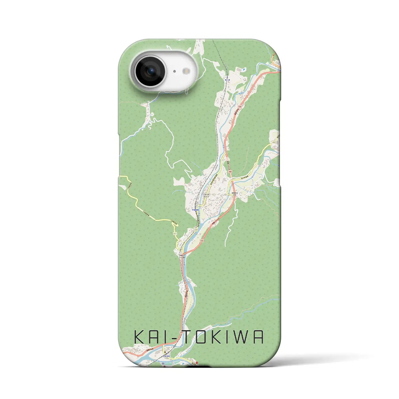 【甲斐常葉(山梨県)】地図柄iPhoneケース(バックカバータイプ)
