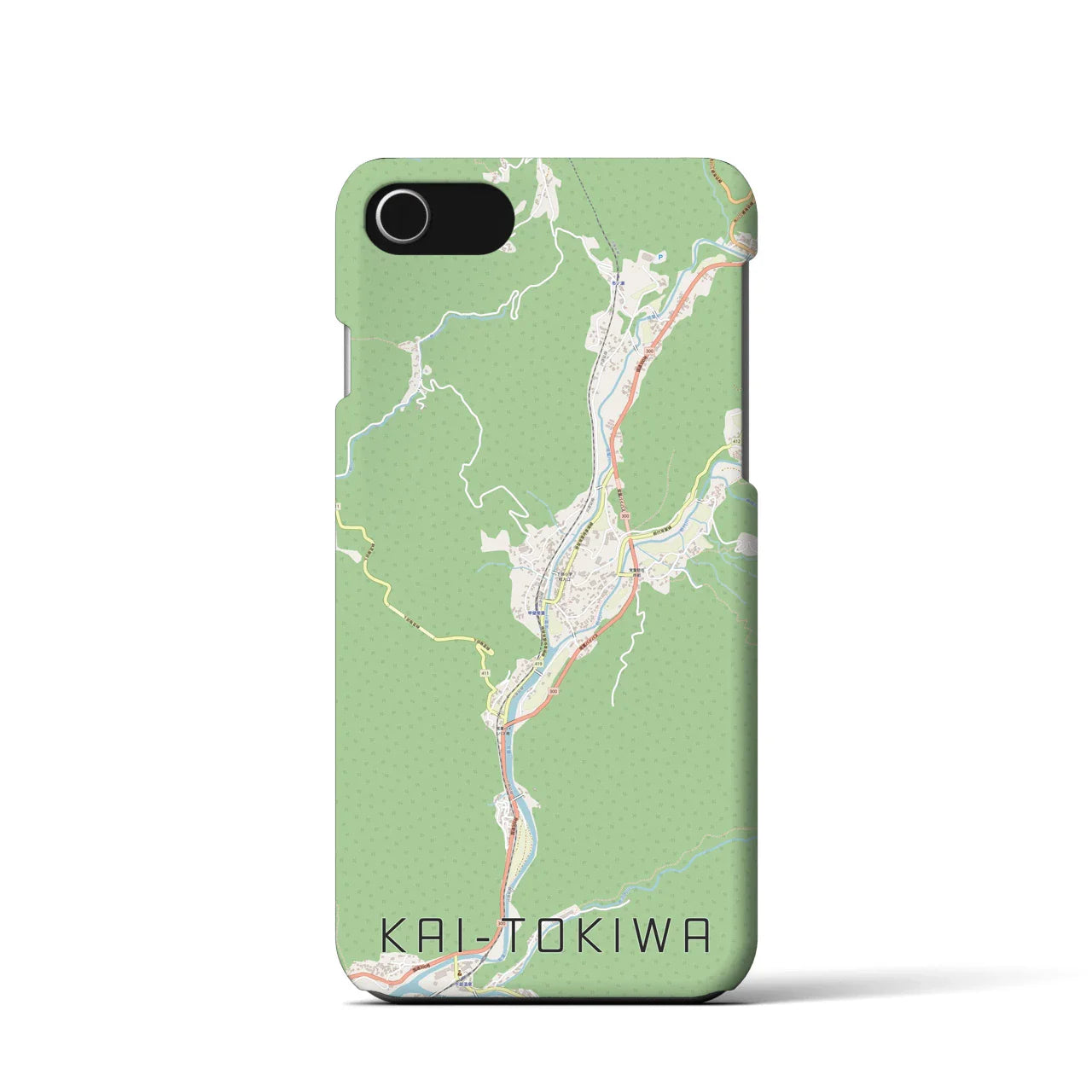 【甲斐常葉(山梨県)】地図柄iPhoneケース(バックカバータイプ)