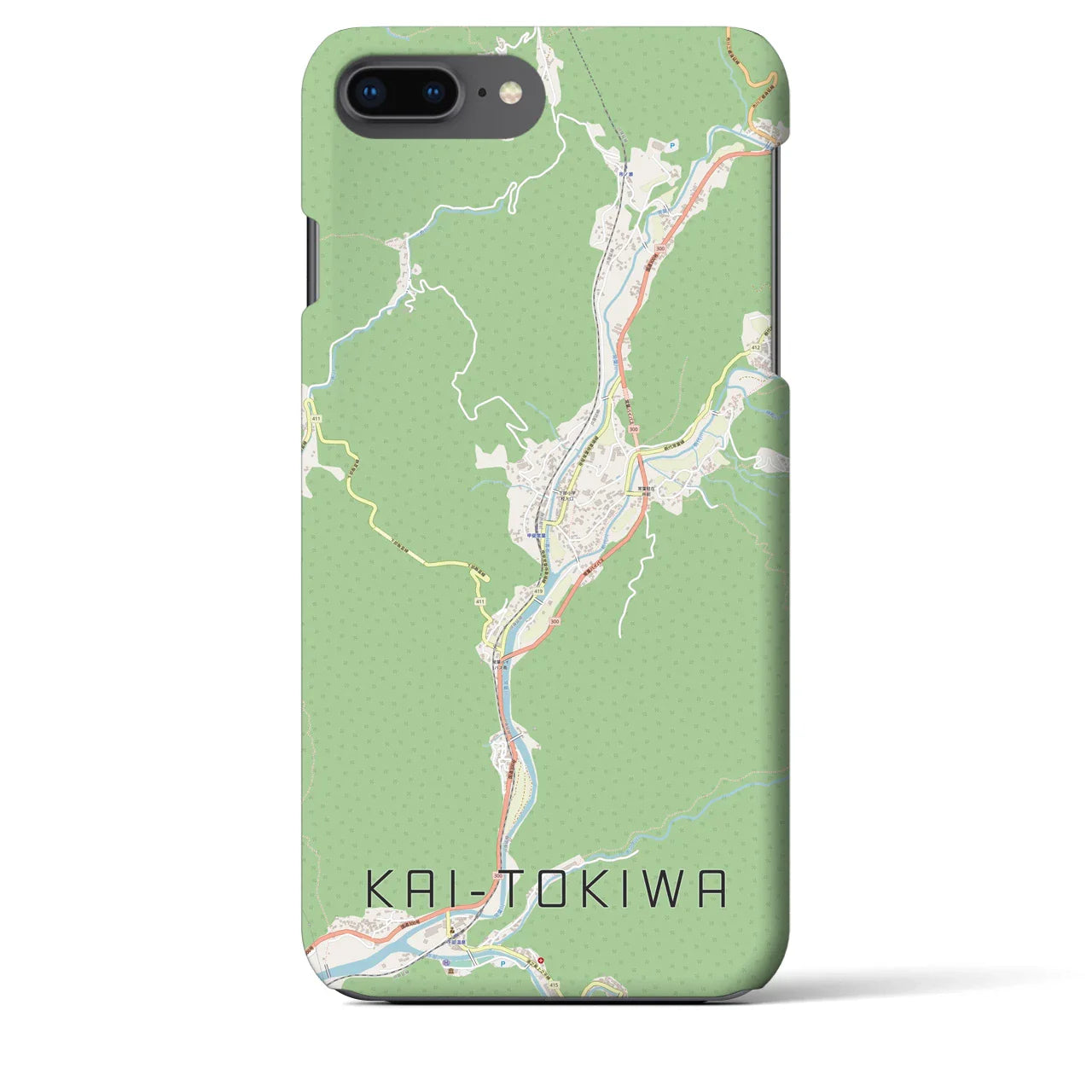 【甲斐常葉(山梨県)】地図柄iPhoneケース(バックカバータイプ)