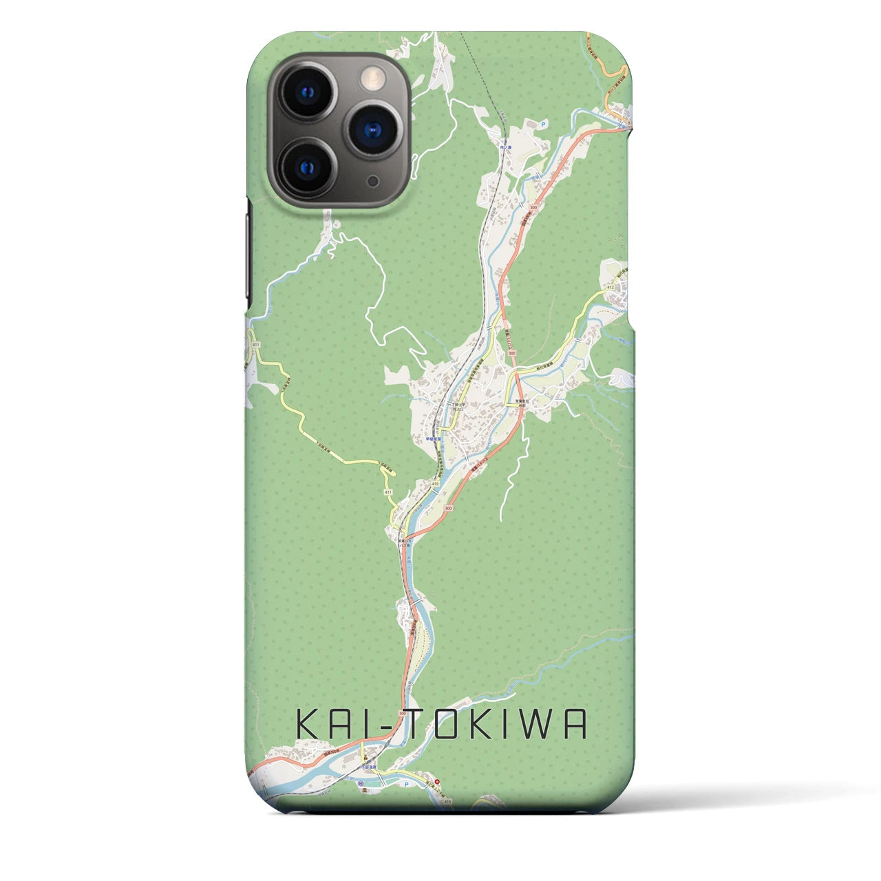 【甲斐常葉(山梨県)】地図柄iPhoneケース(バックカバータイプ)